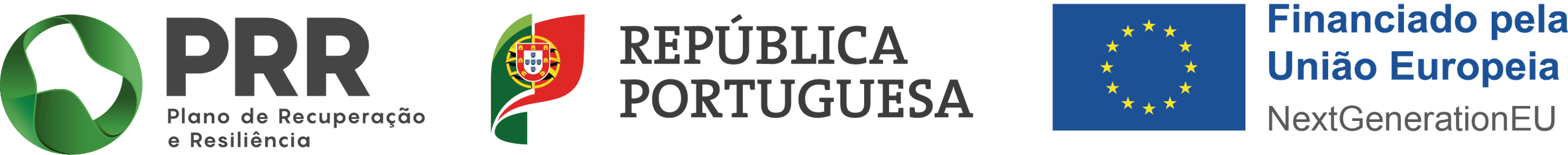 PRR - Plano de Recuperação e Resiliência. Financiado pela União Europeia - NextGenerationEU